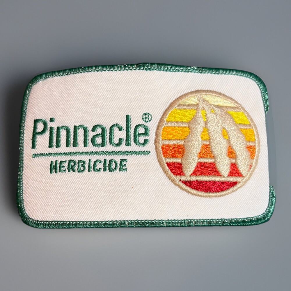 Vtg PINNACLE HERBICIDE Farmer / Agriculture Advertising Patch multi colored